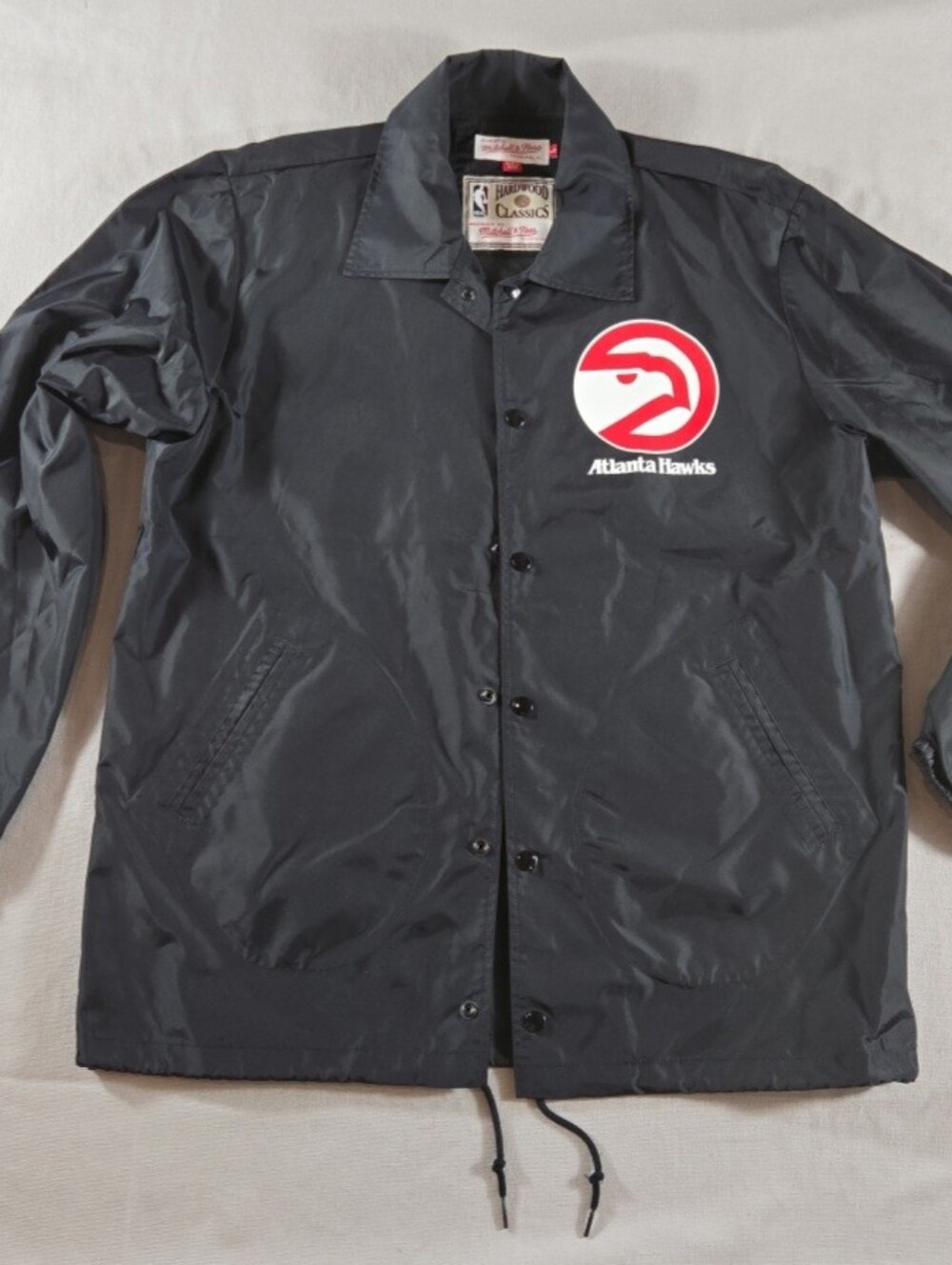 Mitchell & Ness NBA HWC Atlanta Hawks Black Coaches Jacket Men’s Size Large